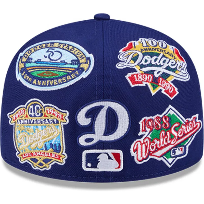 casquette-plate-bleue-ajustee-59fifty-all-over-logos-los-angeles-dodgers-mlb-new-era