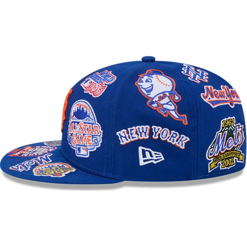 casquette-plate-bleue-ajustee-59fifty-all-over-new-york-mets-mlb-new-era