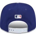 blaue-und-weisse-gebogene-snapback-kappe-9seventy-stretch-snap-flower-der-los-angeles-dodgers-mlb-von-new-era