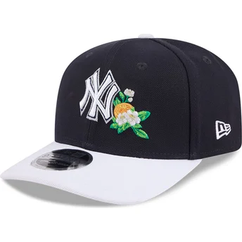 Casquette courbée bleue marine snapback 9SEVENTY Stretch Snap Flower New York Yankees MLB New Era