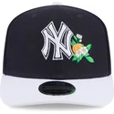casquette-courbee-bleue-marine-snapback-9seventy-stretch-snap-flower-new-york-yankees-mlb-new-era