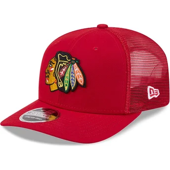 Cepur izliekta šoferis sarkans snapback 9SEVENTY Stretch Snap EG no Chicago Blackhawks NHL no New Era
