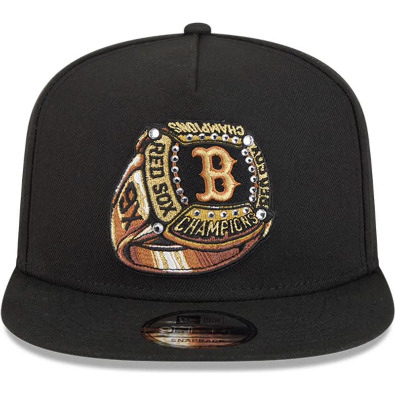 casquette-plate-noire-snapback-9fifty-a-frame-ring-boston-red-sox-mlb-new-era