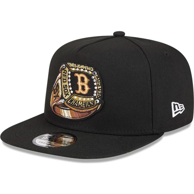 cepur-plakana-melns-snapback-9fifty-a-frame-ring-no-boston-red-sox-mlb-no-new-era