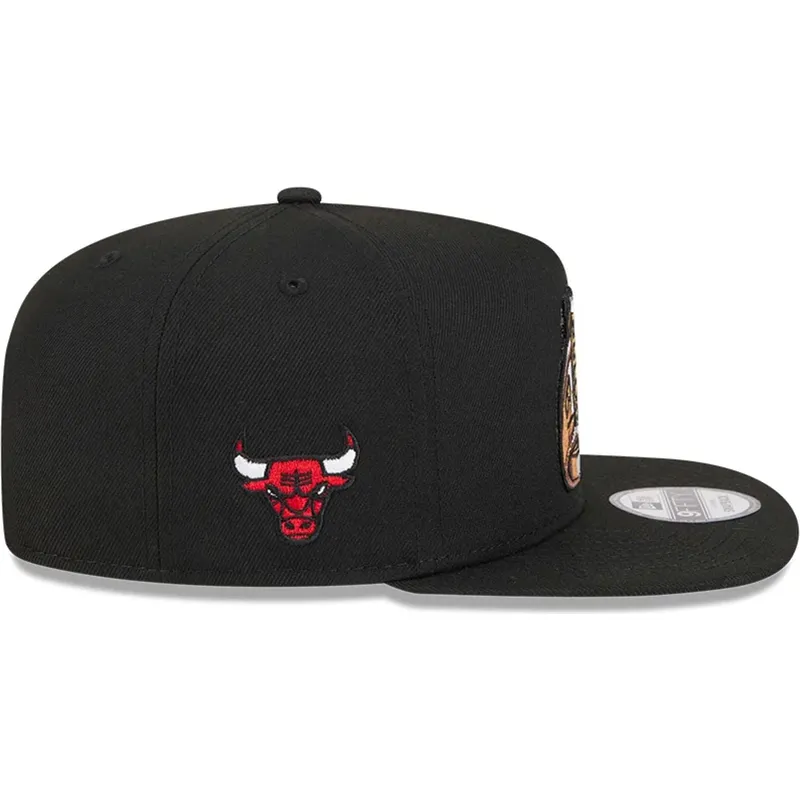cepur-plakana-melns-snapback-9fifty-a-frame-ring-no-chicago-bulls-nba-no-new-era