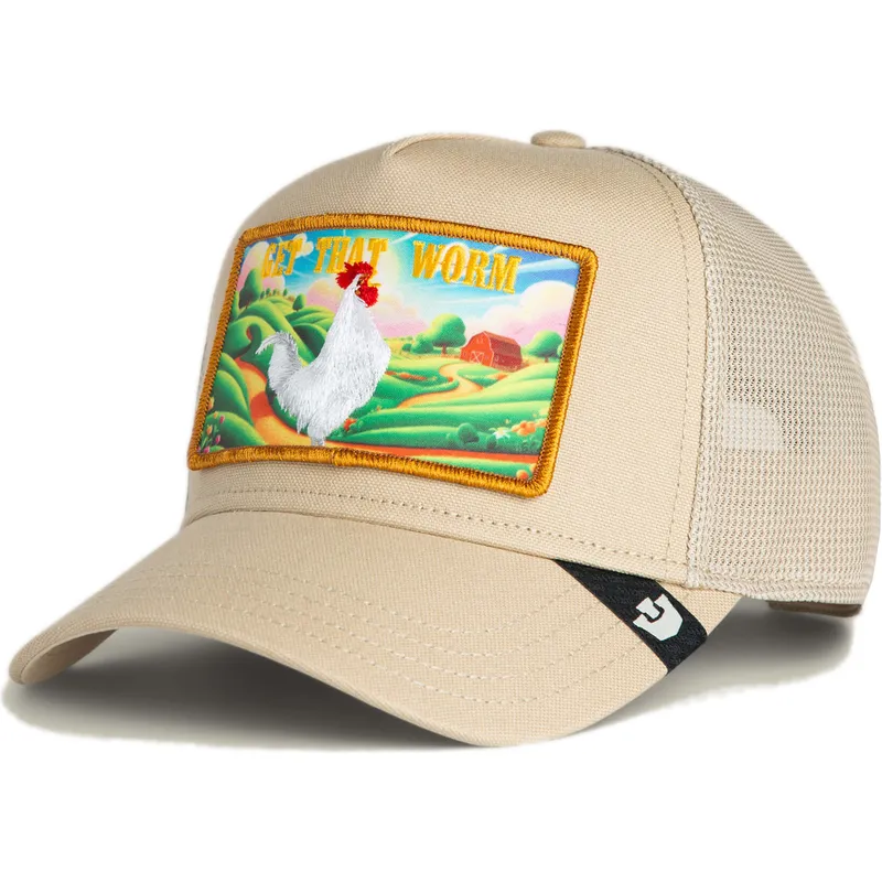trucker-cap-beige-hahn-get-that-worm-greener-grass-the-farm-von-goorin-bros