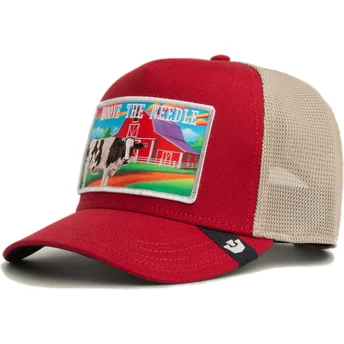 Gorra trucker roja vaca Moove The Needle Greener Grass The Farm de Goorin Bros.