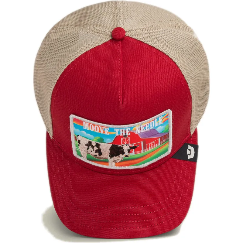 cepur-izliekta-soferis-sarkans-snapback-vaca-moove-the-needle-greener-grass-the-farm-the-farm-no-goorin-bros