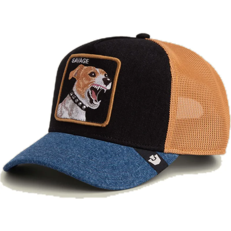 mehrfarbige-trucker-kappe-hund-savage-dawg-that-dawg-in-me-the-farm-von-goorin-bros