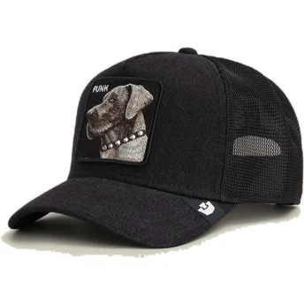 Cepur izliekta truckeris melns snapback Punk Dawg That Dawg In Me The Farm no Goorin Bros.