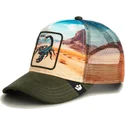 czapka-trucker-multicolor-skorpion-deadly-scorpion-in-the-element-the-farm-od-goorin-bros