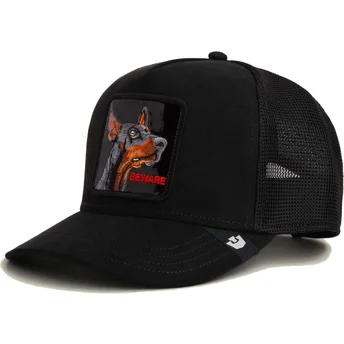 Casquette trucker noire chien dobermann Black Out...