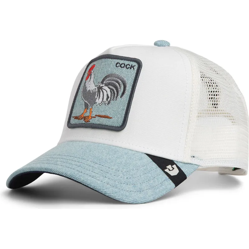 cepur-izliekta-soferis-zils-snapback-cock-denim-rooster-the-farm-the-farm-no-goorin-bros
