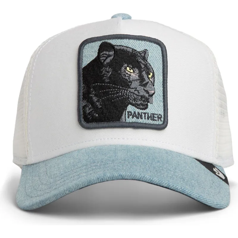 gorra-trucker-blanca-y-azul-pantera-denim-panther-the-farm-de-goorin-bros