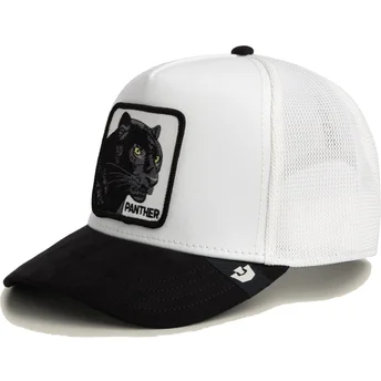 Trucker-Cap weiß und schwarz Panther Microsuede Black Panther The Farm von Goorin Bros.