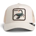 beige-trucker-keps-skorpion-deadly-scorpion-the-farm-fran-goorin-bros
