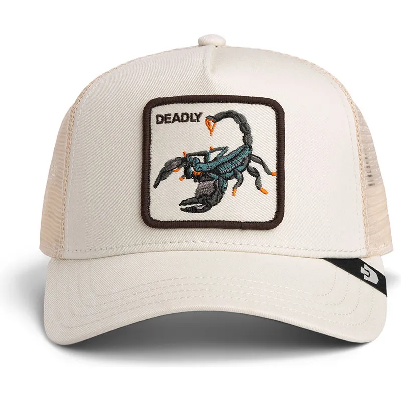 casquette-trucker-beige-deadly-scorpion-the-farm-goorin-bros
