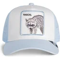 ljusbla-trucker-keps-for-barn-tvattbjorn-rascal-raccoon-mini-the-farm-fran-goorin-bros