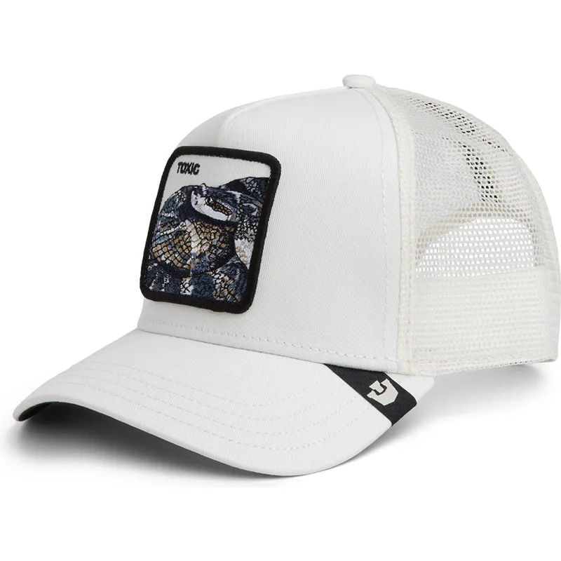cepur-izliekta-truckeris-balts-snapback-toxic-the-farm-no-goorin-bros
