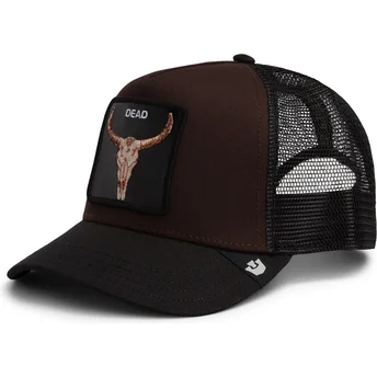 Casquette trucker marron et noire crâne Dead Skull The Farm Goorin Bros.