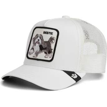 Gorra trucker blanca perro Bestie The Farm de Goorin Bros.