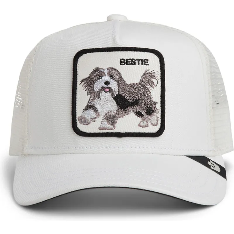 casquette-trucker-blanche-chien-bestie-the-farm-goorin-bros
