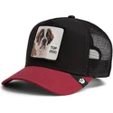 trucker-cap-schwarz-und-rot-hund-crush-top-dog-the-farm-von-goorin-bros