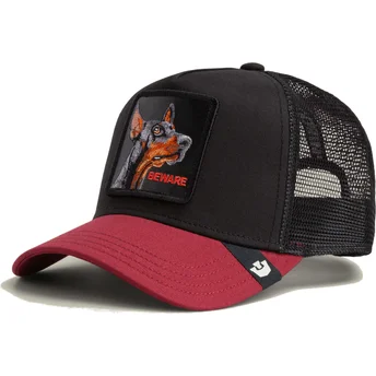 Cepur izliekta šoferis melns snapback perro dóberman Beware The Farm The Farm no Goorin Bros.
