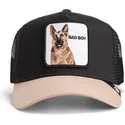 gorra-trucker-negra-y-beige-perro-pastor-aleman-the-bad-boy-the-farm-de-goorin-bros
