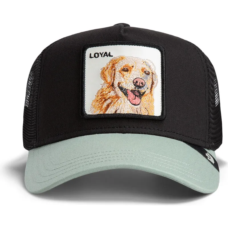 casquette-trucker-noire-et-verte-chien-labrador-retriever-the-loyal-dog-the-farm-goorin-bros