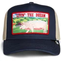 casquette-trucker-bleue-marine-cochon-livin-the-dream-greener-grass-the-farm-goorin-bros