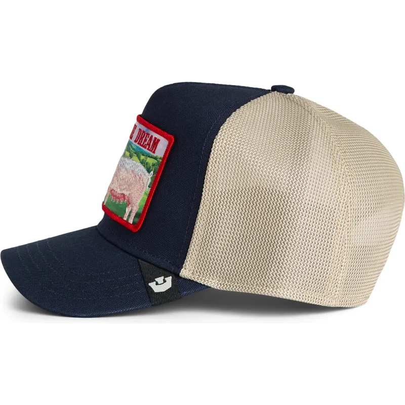 czapka-trucker-granatowa-swinia-livin-the-dream-greener-grass-the-farm-goorin-bros