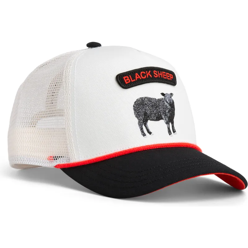cepur-izliekta-soferis-balts-snapback-oveja-pop-rocker-sheep-the-farm-the-farm-no-goorin-bros
