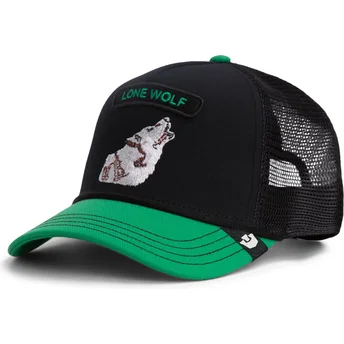Cepur izliekta truckeris zaļš snapback Pop Rocker Lone Wolf The Farm no Goorin Bros.