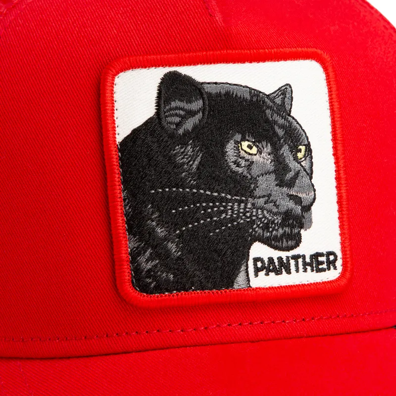 rote-trucker-kappe-panther-rush-panther-the-farm-von-goorin-bros