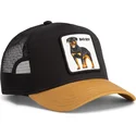 trucker-cap-schwarz-und-braun-hund-rottweiler-bad-boy-the-farm-von-goorin-bros