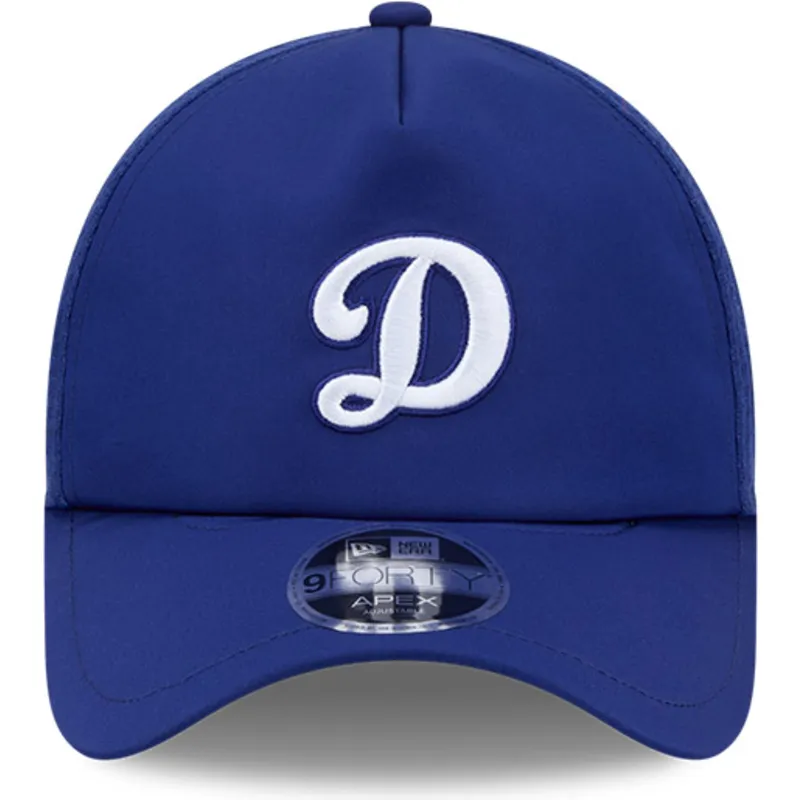 casquette-trucker-bleue-9forty-apex-batting-practice-logo-los-angeles-dodgers-mlb-new-era