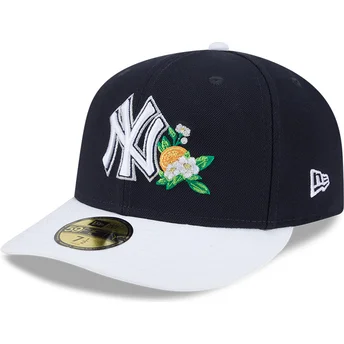 Granatowo-biała dopasowana czapka z zakrzywionym daszkiem 59FIFTY Spring Training New York Yankees MLB New Era