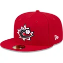 casquette-plate-rouge-ajustee-59fifty-canada-2026-world-baseball-classic-new-era