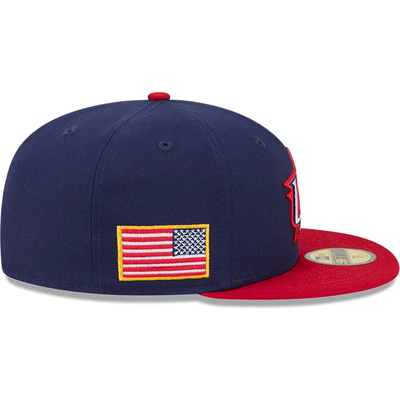 casquette-plate-bleue-marine-et-rouge-ajustee-59fifty-usa-2026-world-baseball-classic-new-era