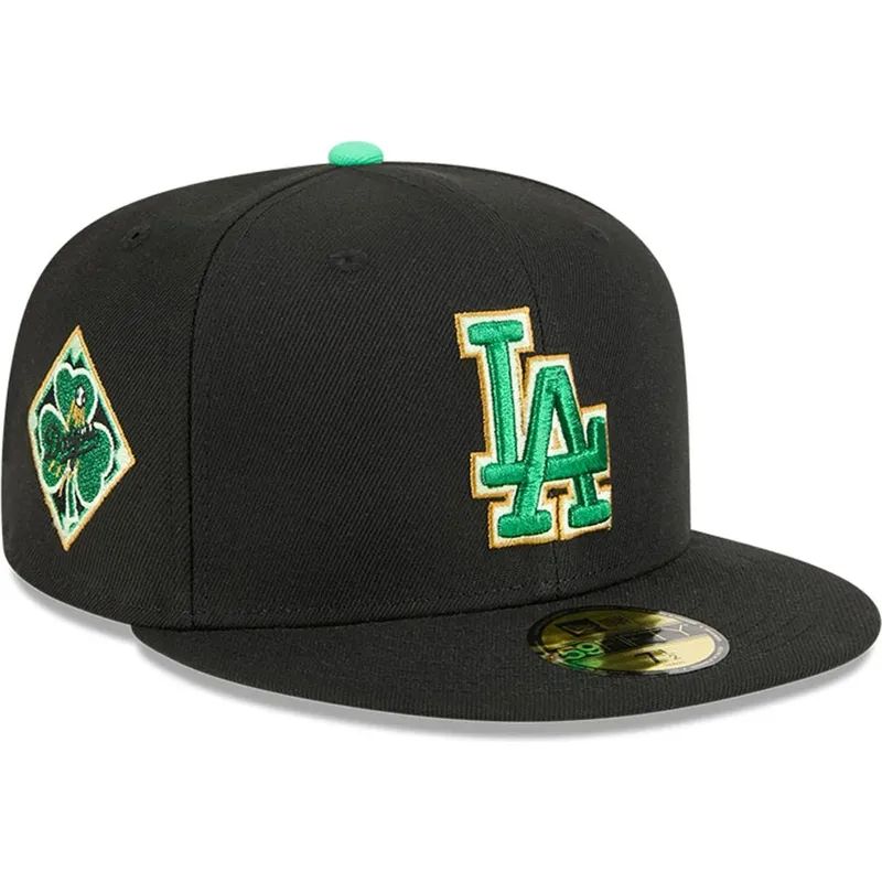 cepur-plakana-melns-pieguloss-59fifty-saint-patrick-s-day-no-los-angeles-dodgers-mlb-no-new-era