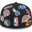 casquette-plate-noire-ajustee-59fifty-all-over-nba-new-era