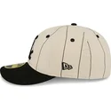 beige-angepasste-flache-kappe-59fifty-retro-crown-linen-der-chicago-white-sox-mlb-von-new-era