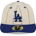 bezowa-dopasowana-czapka-z-zakrzywionym-daszkiem-59fifty-retro-crown-linen-los-angeles-dodgers-mlb-new-era