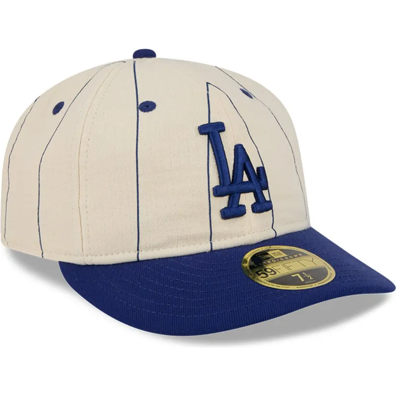 gorra-curva-beige-ajustada-59fifty-retro-crown-linen-de-los-angeles-dodgers-mlb-de-new-era