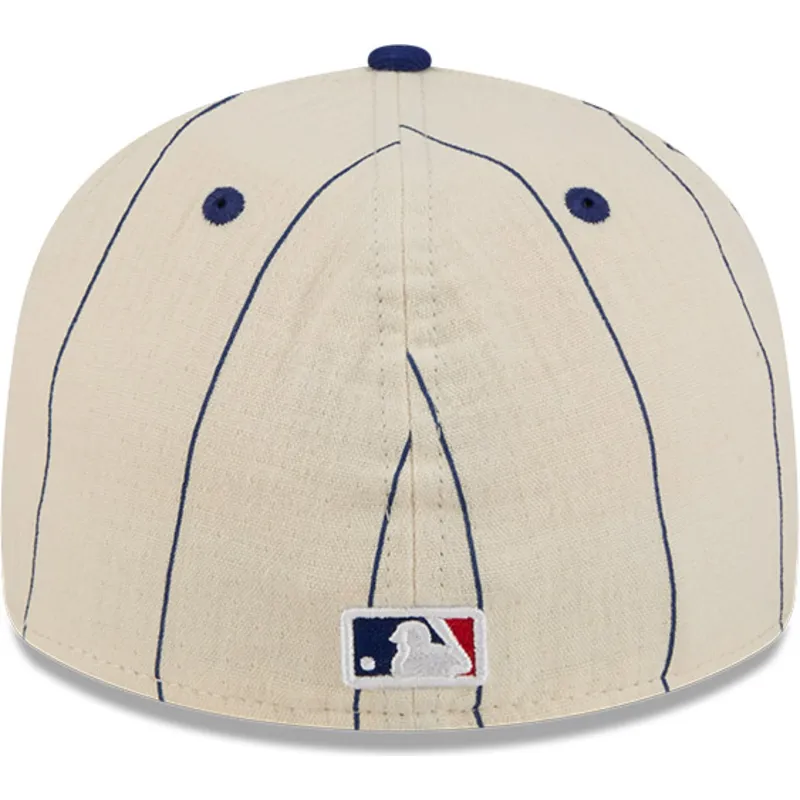 bezowa-dopasowana-czapka-z-zakrzywionym-daszkiem-59fifty-retro-crown-linen-los-angeles-dodgers-mlb-new-era