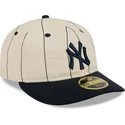 casquette-courbee-beige-ajustee-59fifty-retro-crown-linen-new-york-yankees-mlb-new-era