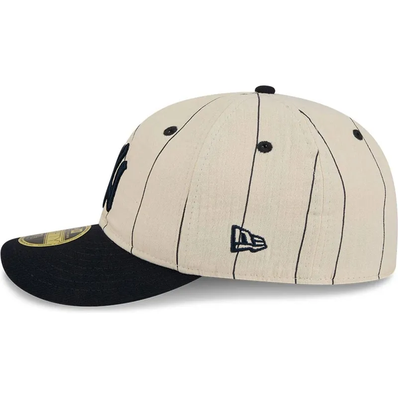 gorra-curva-beige-ajustada-59fifty-retro-crown-linen-de-new-york-yankees-mlb-de-new-era