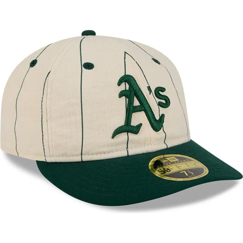 bezowa-dopasowana-czapka-z-zakrzywionym-daszkiem-59fifty-retro-crown-linen-oakland-athletics-mlb-new-era