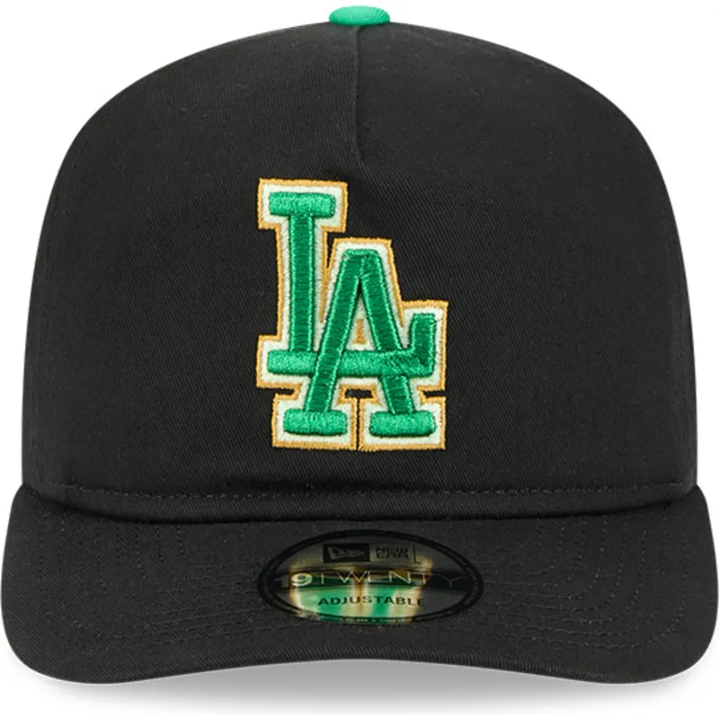 new-era-curved-brim-19twenty-saint-patrick-s-day-los-angeles-dodgers-mlb-black-snapback-cap